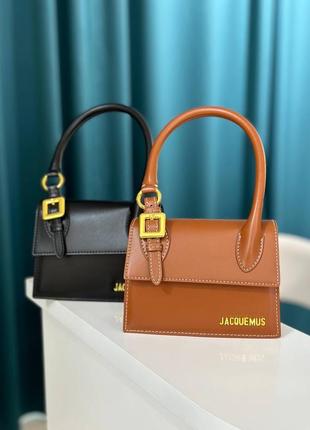 Сумка серная и коричневая в стиле jacguemus