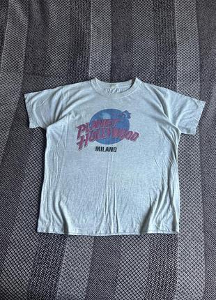 Planet hollywood milano boxy fit vintage merch футболка унисекс оригинал бы у