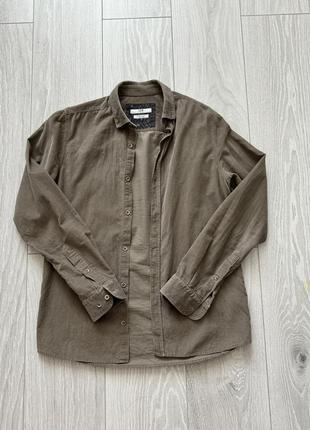 Рубашка приталенная (под вельвет)