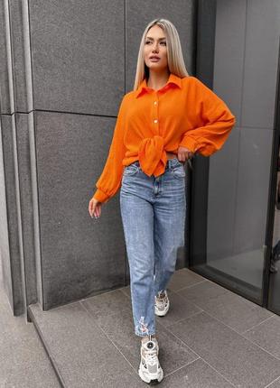 Літня жіноча сорочка з натурального мусліну  комфорт і стиль