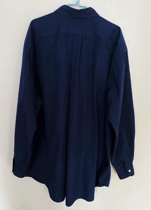 Ralph lauren мужская классическая темно-синяя рубашка, большой размер