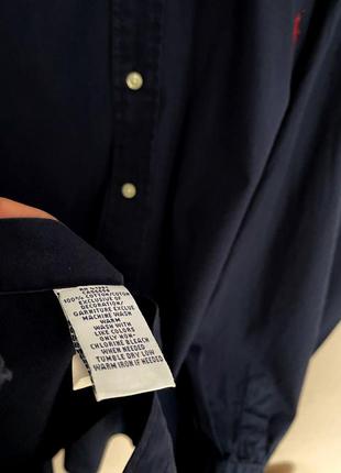 Ralph lauren мужская классическая темно-синяя рубашка, большой размер