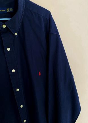 Ralph lauren мужская классическая темно-синяя рубашка, большой размер