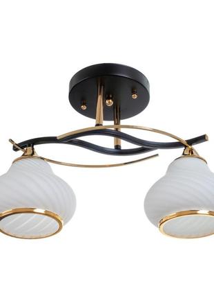 Люстра устільова в спальню e27 60w bk (lk-712s/2) brille 24-553