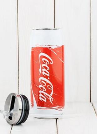 Термокружка металева "coca cola" біла (400 мл) банка "coca cola"