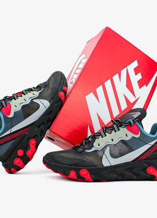 Nike react element 87 "blue chill solar red"