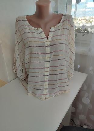 Легкая сатиновая блуза оверсайз2 фото