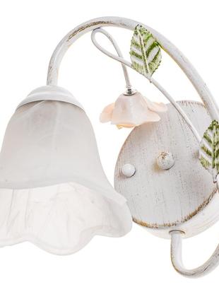 Бра настінне накладне класичне bkl-521w/1 e27 wh brille 29-043