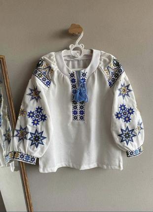 Вишиванка для дівчинки 134, вышиванка 140, вишита сорочка 122