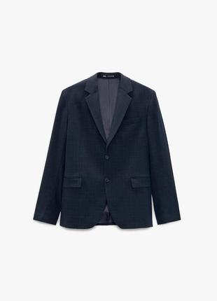 Zara костюмный блейзер приятного кроя в клетку