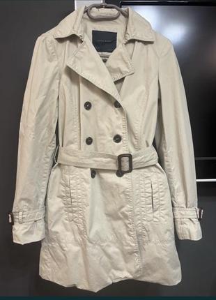 Тренч zara/бежевый тренч