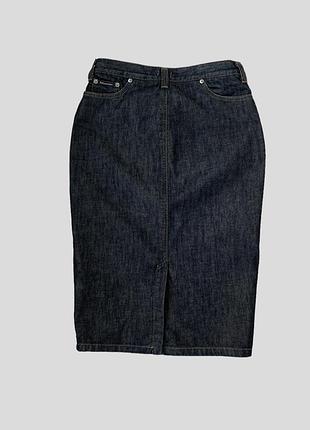 Винтажная джинсовая миди юбка dolce gabbana италия оригинал винтаж7 фото