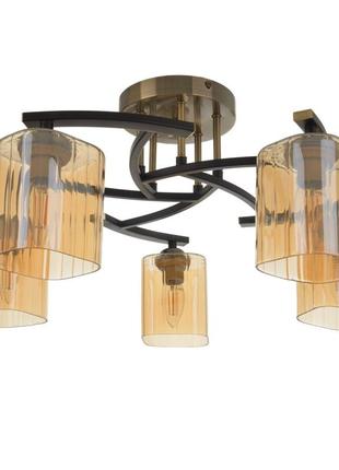 Люстра стельова в спальню e27 60w bk (lk-654c/5) brille 23-757