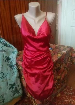 Сатиновое платье утяжки