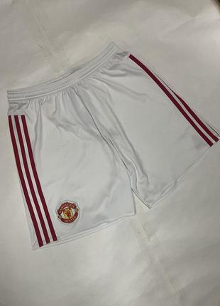 Шорти adidas manchester united оригінал розмір м манчестер юнайтед білі адідас вінтаж 2015