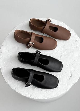 Трендовые женские балетки из натуральной кожи