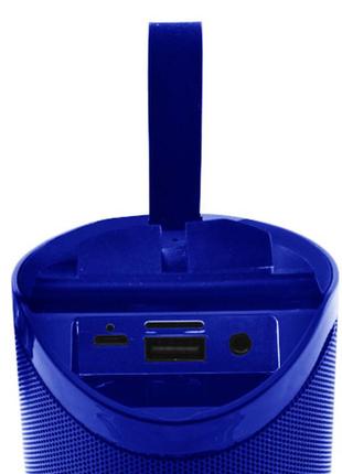 Bluetooth колонка tg169 с разноцветной подсветкой fm-радио 5wx2. цвет: синий (ws21428-1)