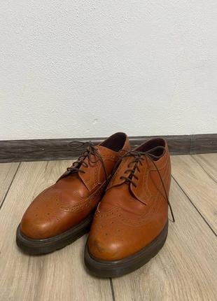 Мужские кожаные туфли броги Оксфорды dr.martens eur 46
