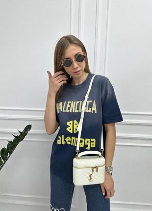 Сумка бочонок косметичка в стиле yves saint laurent2 фото