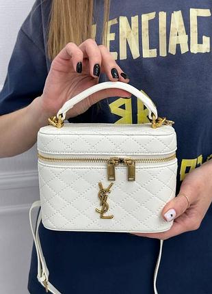 Сумка бочонок косметичка в стиле yves saint laurent