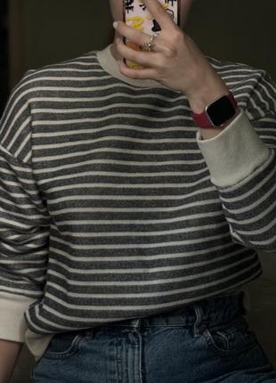 Світшот в смужку zara, розмір s/m