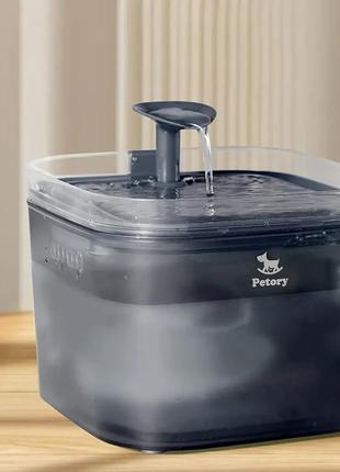 Питний фонтан для кішок і собак petory 2.2l, поїлка для кота і собак з фільтром