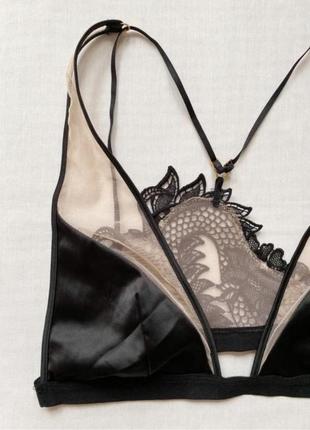 Невероятный бюстгальтер victoria’s secret unlined dragon lace plunge bra с вышивкой дракона на спине, размер м6 фото