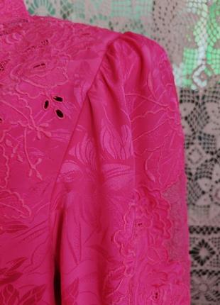Винтажная малиновая блуза.5 фото