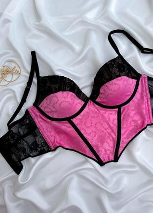 Бюстье корсет tezenis топик сатиновый атласный топ кружевной италия victoria's secret