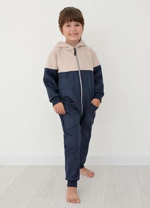 Ромпер из искусственной замши, 6 мес - 4 р