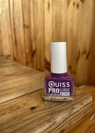 Фиолетовый лак для ногтей quiss pro color lasting finish тон 053 (6 мл)