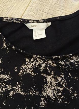 Крутое платье с длинными рукавами и принтом черного мрамора h&amp;m 7