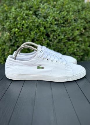 Lacoste Synthetic белые кеды оригинал мокасины 42 размер