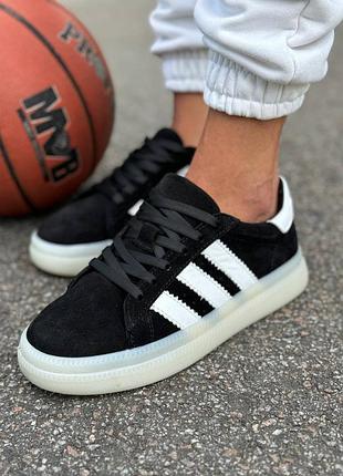 Кеды женские из натуральной замши черного цвета, кроссовки 10152