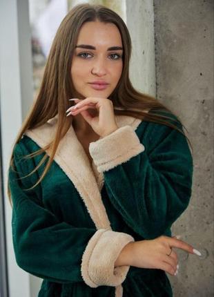 Теплые халаты комбинированные
