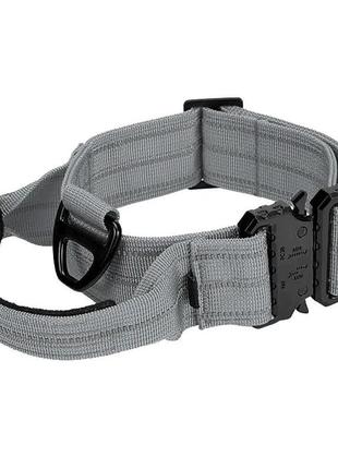 Нашийник для собак berry, світловідбиваючий для середніх і великих порід, сірий - м