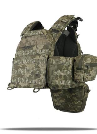 Плитоноска cen.2 cordura1000d nir піксель+ 4 підсумків та балістичні пакети 1 класу2 фото