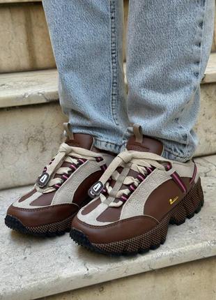 Женские кроссовки jacquemus x space air humara brown