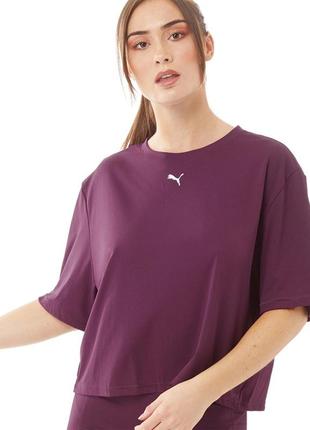 Футболка puma training favorite for cropped top grape wine