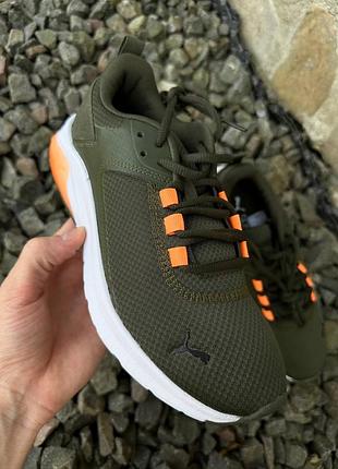 Удобные кроссовки puma electron olive сетка оригинал2 фото