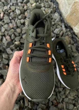 Удобные кроссовки puma electron olive сетка оригинал3 фото