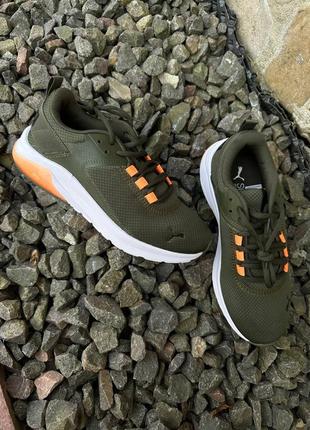 Удобные кроссовки puma electron olive сетка оригинал7 фото