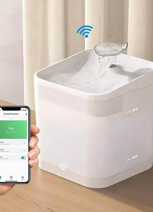 Питний фонтан для котів та собак petrust wf004 2.2l wifi, розумна поїлка для тварин