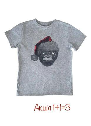Футболка next grey monkey zara h&m