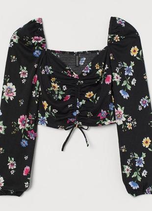 Новая цветочная блуза h&m