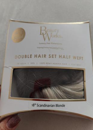 Натуральные волосы beauty works professional luxury heir extensions скандинавский блонд