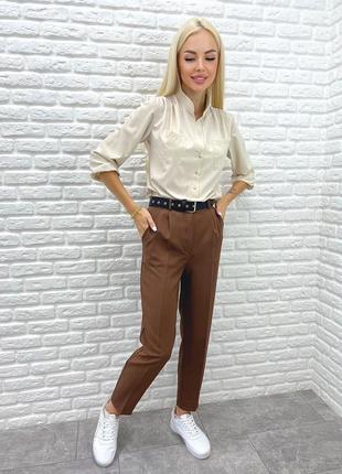 Класичні вкорочені брюки3 фото