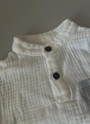 Белая муслиновая рубашка