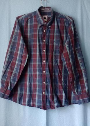 Сорочка чоловіча у клітинку jean carriere, xl, комір 42,5