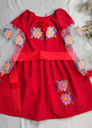 Платье вышитое детское